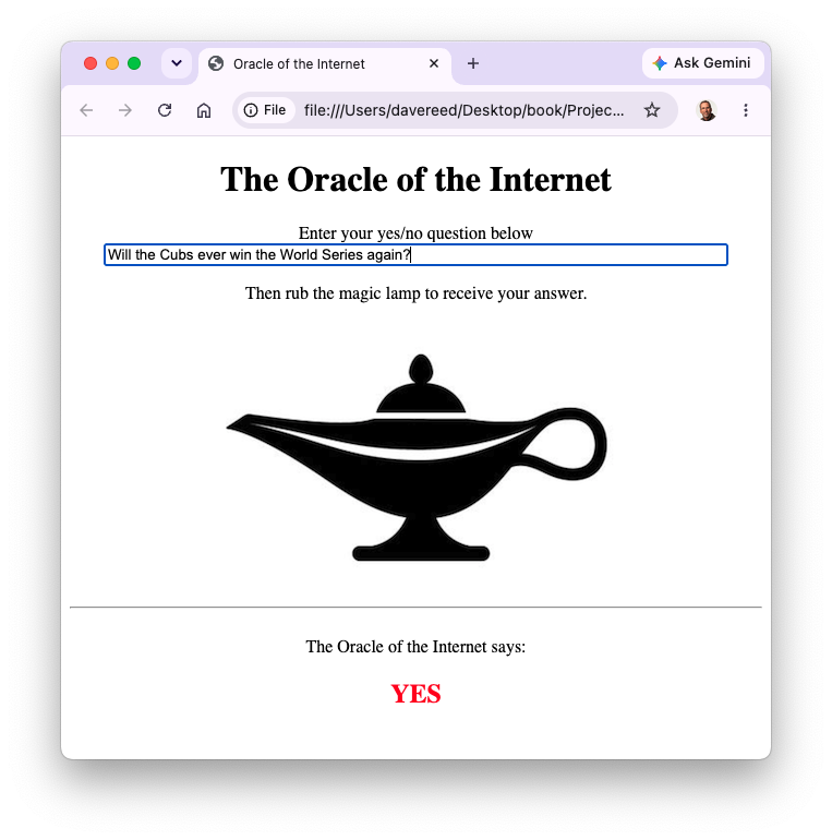 Active Oracles Page Screenshot